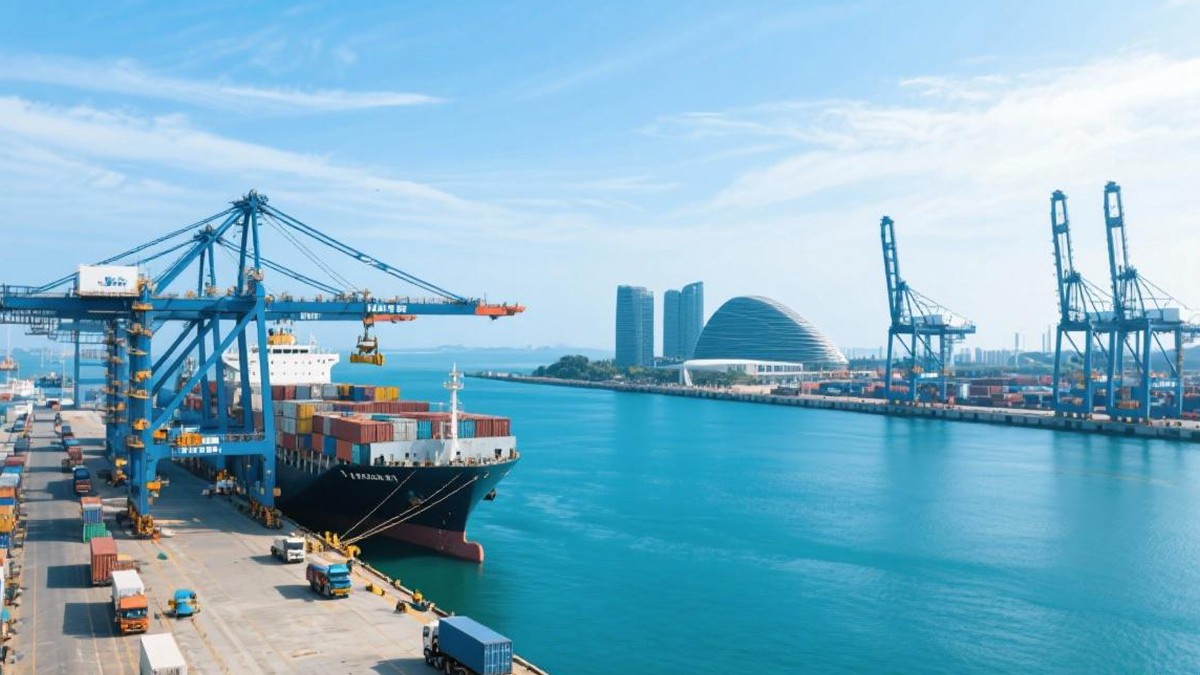 海南自贸港建设项目俯瞰图