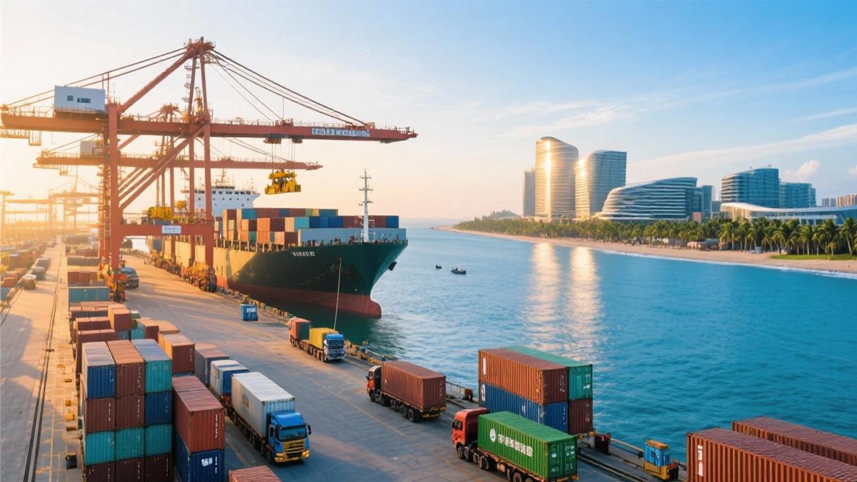 海南现代化绿色产业园区俯瞰图